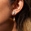 Unique Color Block Drop Earrings Stainless Steel Front Back 4
