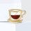 Épingle de tasse à café creuse à la mode, accessoire de-Argent 7