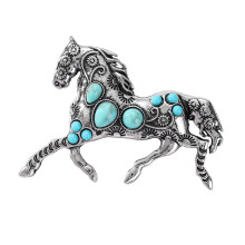 Insigne de broche de cheval polyvalent et élégant-Argent