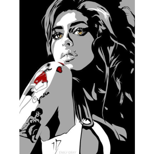Amy Winehouse lærredsplakat uindrammet
