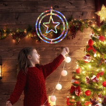 LED karácsonyi fénydekoráció, többszínű, 32 cm