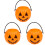 Halloween orange plastgodishink med handtag (3-pack) 1