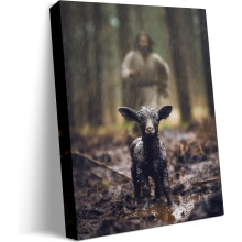 Jesus and Lamb Canvas Wall Art 20 x 24 in