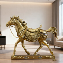 Estátua decorativa de cavalo galopando em resina