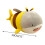 Cochon en peluche rayée, 28 cm 2