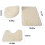 Polyester Bathroom Carpet Set Beige 3-Piece 3