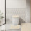 Polyester Bathroom Carpet Set Beige 3-Piece 5