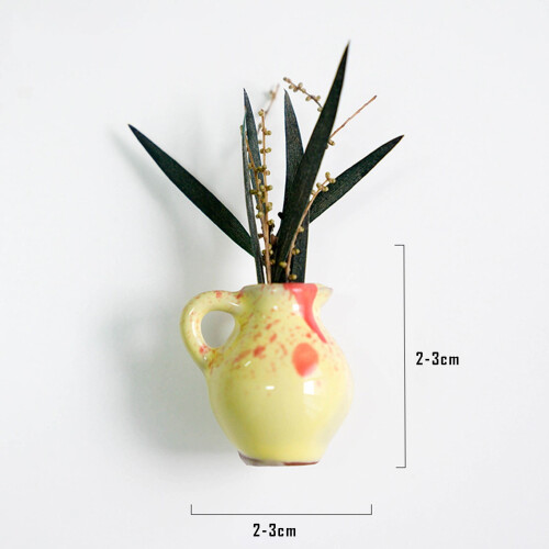 Refrigerator Magnets Set Ceramic Vase Design 6 Pieces 1