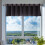 Black Polyester Short Curtains Light Blocking 74x36cm 4