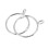 40-pack öppningsbara gardinringar i silver, 38 mm, järn 3