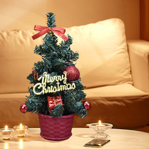 Mini Artificial Christmas Tree, Red, 20 cm 1