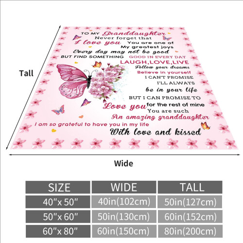 Gresahom Flannel Blanket for Granddaughters40x50in 1