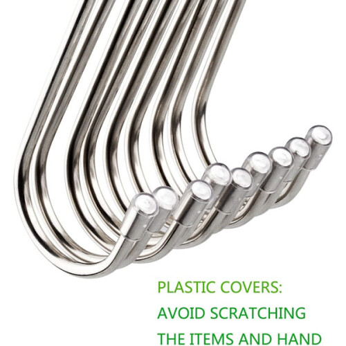 20-pack S-krokar i rostfritt stål 7,9 cm 2