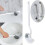 Gebogene Toilettenbürste mit S-förmigem Design, ABS/PP 2