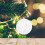 Christmas Tree Ornaments White Glitter Foam 6 pcs 3 in 4