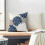 Fodere per cuscini in lino, blu navy e bianche, 20x20 pollici (2 pezzi) 4