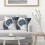 Fodere per cuscini in lino, blu navy e bianche, 20x20 pollici (2 pezzi) 2