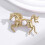 Broche à breloque Unique, broche cheval à la mode, beaux badges, 4