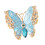 Épingle à bijoux papillon en strass élégante pour des-Bleu 1
