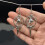 1 Pair Unique Design Spiked Ball Shaped Horseshoe Ring Earrings 2