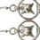 1 Pair Unique Design Spiked Ball Shaped Horseshoe Ring Earrings 5