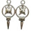 1 Pair Unique Design Spiked Ball Shaped Horseshoe Ring Earrings 6