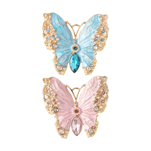 Épingle à bijoux papillon en strass élégante pour des-Bleu 1