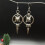 1 Pair Unique Design Spiked Ball Shaped Horseshoe Ring Earrings 7