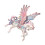 Broche de cheval de 2026 ans, Badge pour vacances-Rose 1
