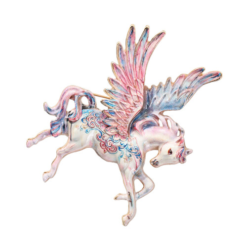 Broche de cheval de 2026 ans, Badge pour vacances-Rose