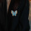 Épingle à bijoux papillon en strass élégante pour des-Bleu 7