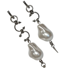 Boucles d'oreilles en perles irrégulières de Style baroque