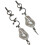 Asymmetrische Ohrringe mit Barockperlen, elegante Spikes, süßer 1