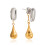 Reversible Front Back Drop Earrings Stainless Steel Color Block 1