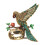 Broche de perruche à ailes déployées en cristal-Champagne 1