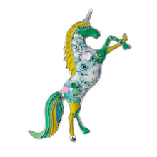 Dreamy Horse Fantasy Brooch Vivid Color Alloy Laple Pin-Green