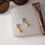 Reversible Front Back Drop Earrings Stainless Steel Color Block 7