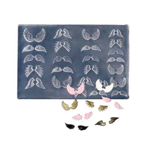 Flexible Nails Mould Wing Shape Nails Art Template Moulds