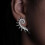 Boucles d'oreilles à clous conque sans date, fabriquées en 7