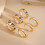 6 Stück stapelbare Ringe mit rosa Edelsteinen, verstellbare-Gold 7