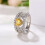 Practical Copper Heart Ring Sparkling Rings Hollow Craft-6 6