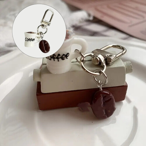 Coffee Themed Key Holder Ergonomic Resin Keychain Functional 1