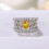 Practical Copper Heart Ring Sparkling Rings Hollow Craft-6 7