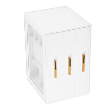 Decorative Jewelry Organizers Including Glass Viewing Top-White