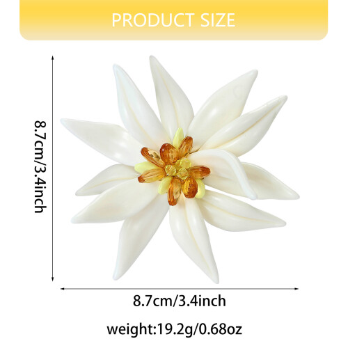 Broche Edelweiss en émail léger, facile à porter sur n'importe 2