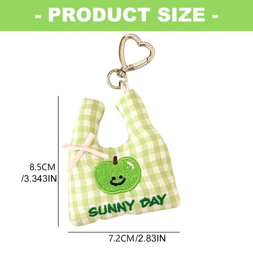 Multi Functional Plush Keychain Accessory Cute Shopping-Blue 2