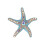 Broche à revers de sécurité en forme d'étoile de mer, strass 1