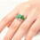 Tree Leaf Shape Dating Rings Adjustable Finger Opening-green 6