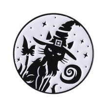 Halloween Hexe Emaille Brosche Pin Goth Schmuck-QHXZ4804
