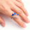 Tree Leaf Shape Dating Rings Adjustable Finger Opening-green 7